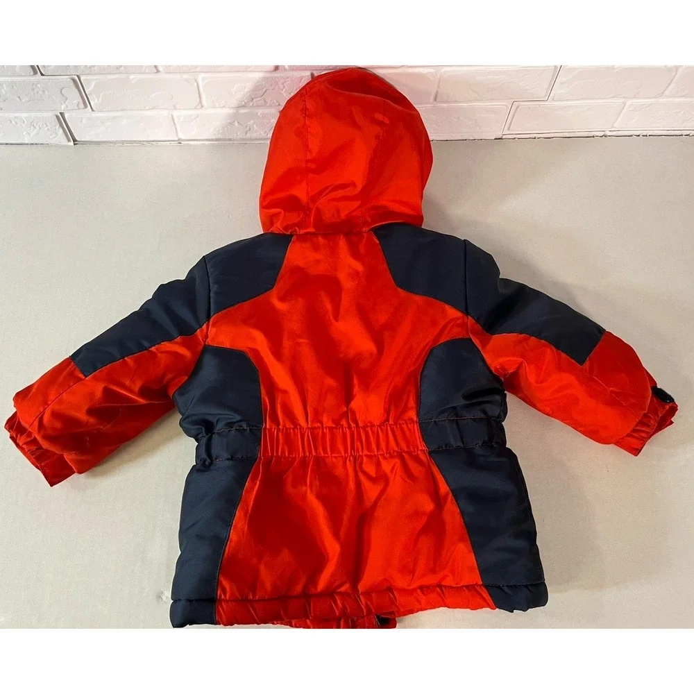 Toddlers OshKosh B'gosh Hooded Colorblock Jacket‎ Red/Navy Size 12 Month